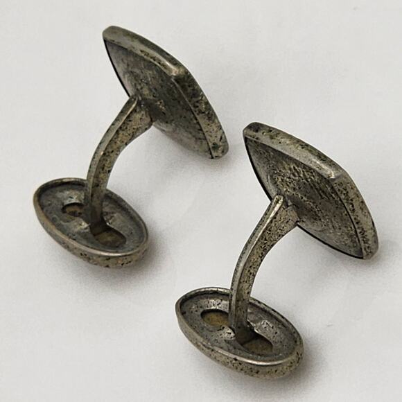 Antique Mother of Pearl Diamond Cuff Links - Picture 5 of 8